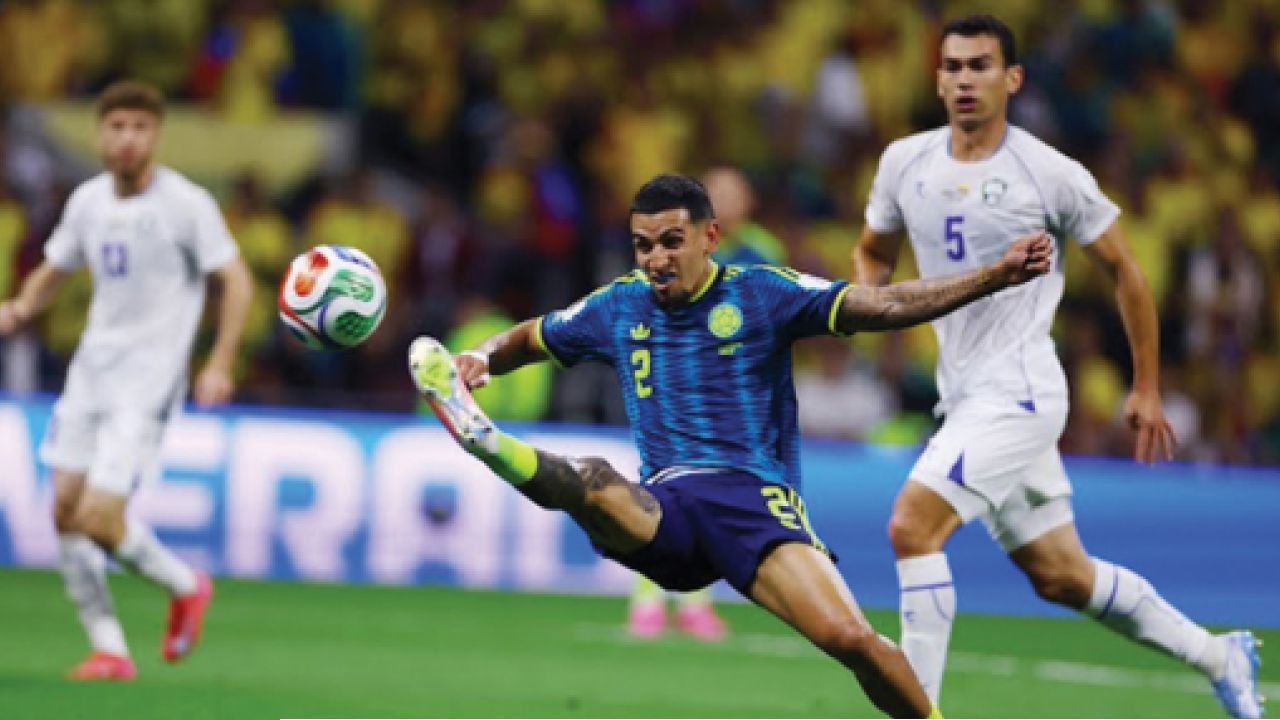 উজবেকিস্তানের প্রথম ম্যাচে, কলম্বিয়ার দাপুটে জয়