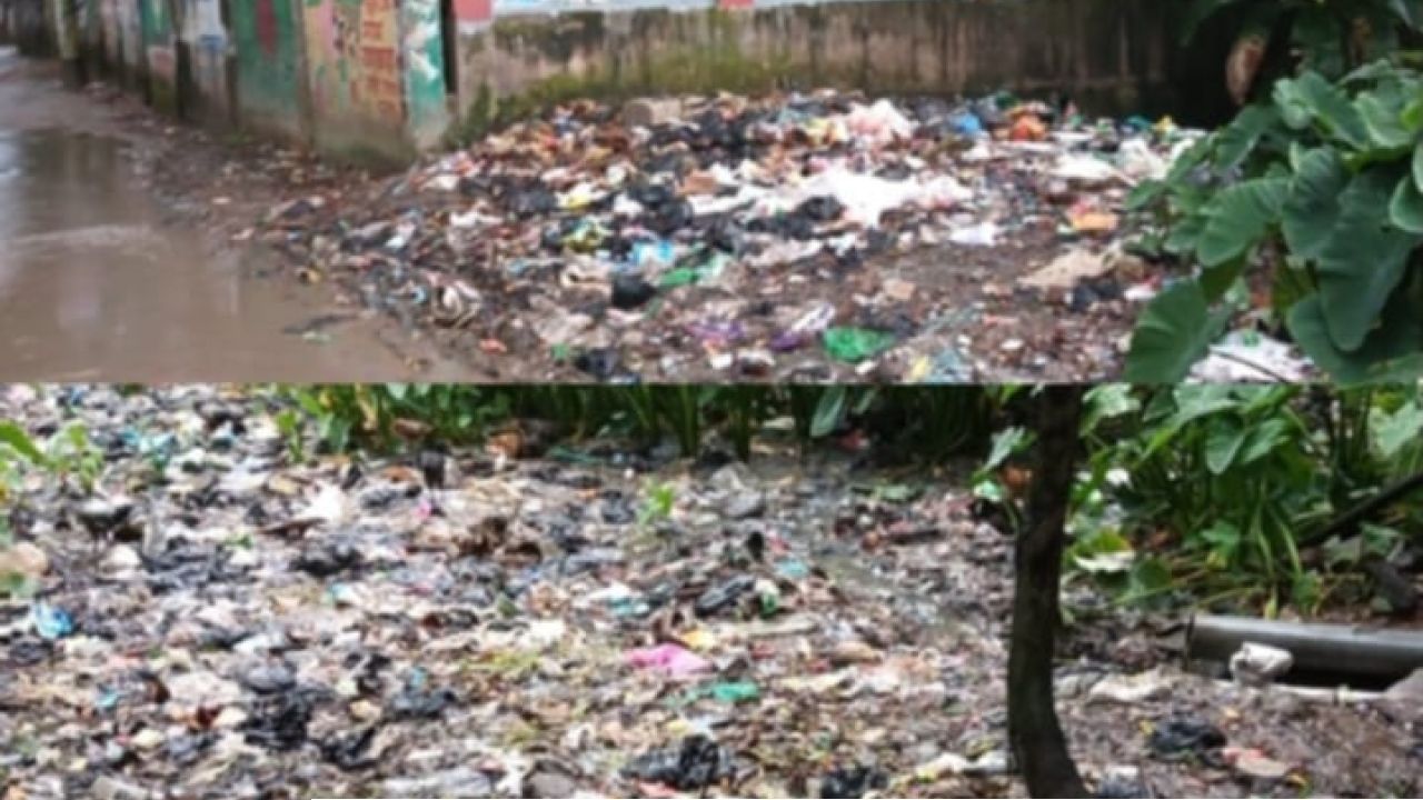 নাসিরনগরে রাস্তার পাশে ময়লার স্তূপ, বাড়ছে জনদুর্ভোগ