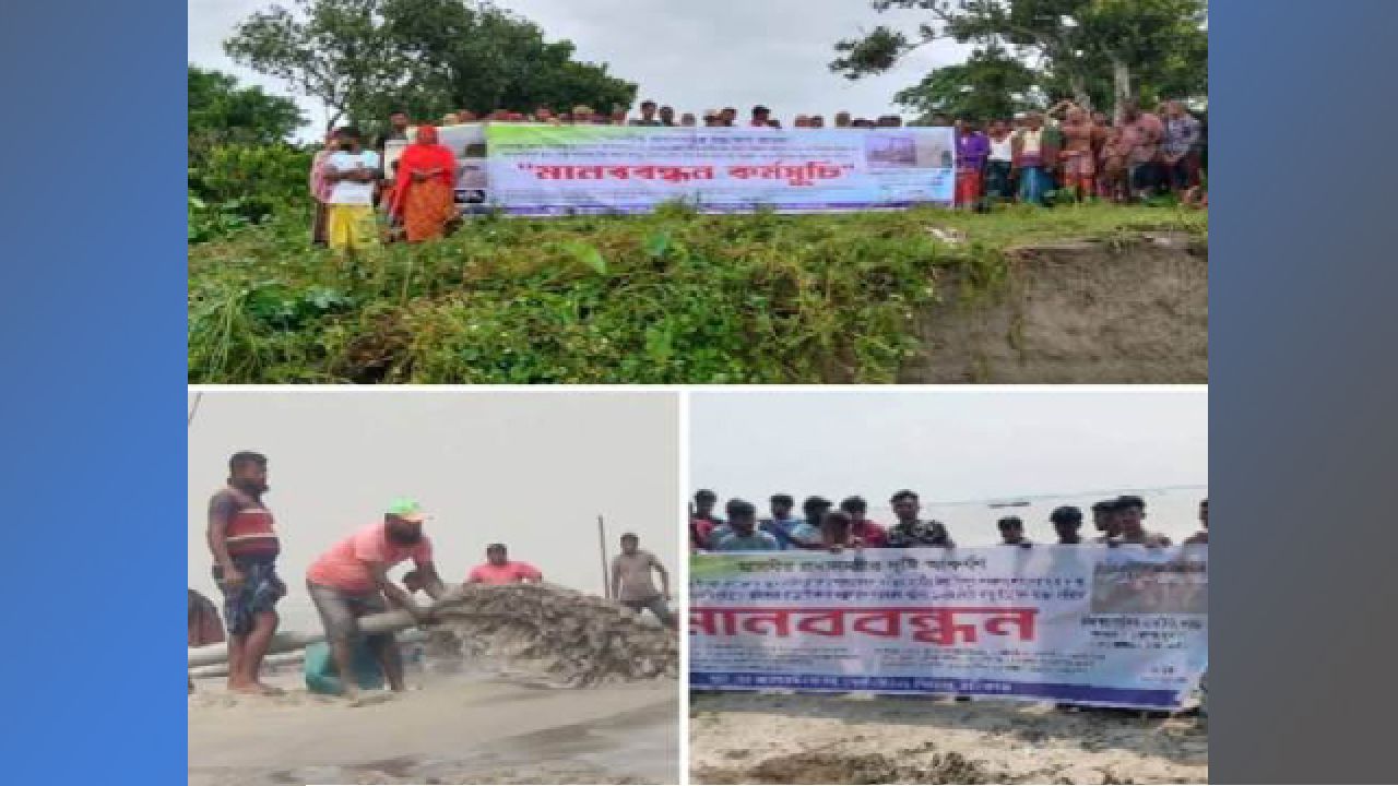 একাধিক মানববন্ধন-লিখিত অভিযোগের পরেও অবৈধ বালু উত্তোলনে প্রশাসনের কার্যকর কোন পদক্ষেপ নেই